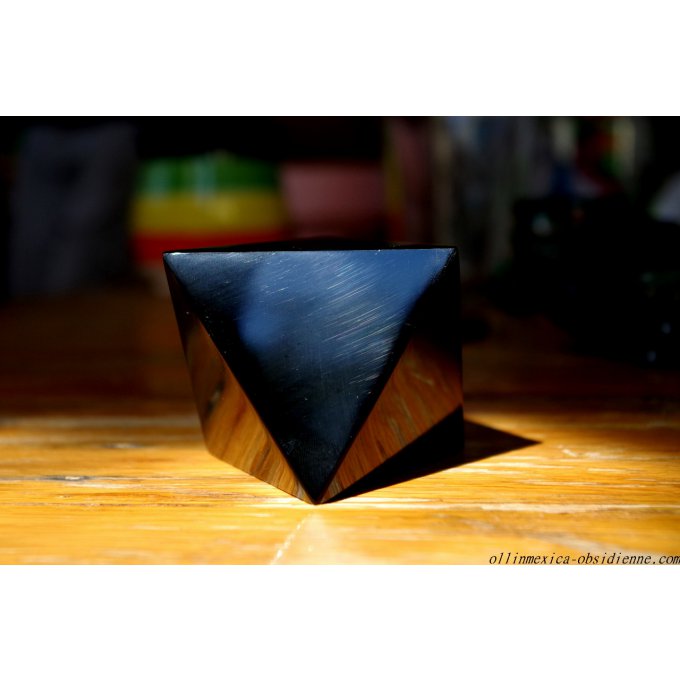 Rare Solide de platon géometrie sacrée obsidienne noire du mexique puissante energie liberatrice