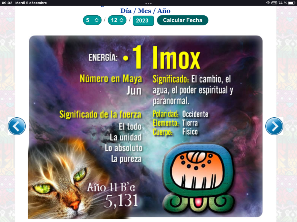 L énergie du jour dans le calendrier Maya en harmonie avec l Univers , Aujourd’hui 5 décembre 2023