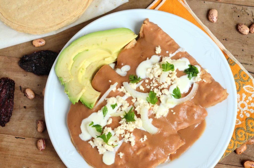 Recette d'enfrijoladas
Tortillas mexicaines en sauce de haricots