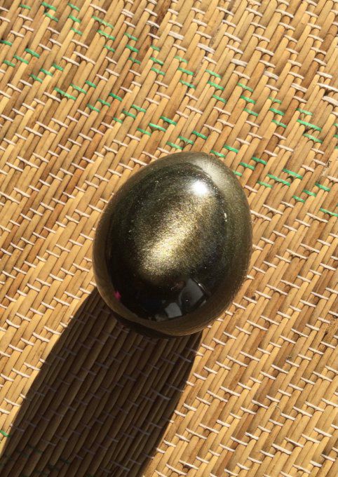 Oeuf Yoni obsidienne du MExique, Yoni egg obsidian MExico Oeuf en pierre - méditation, relaxation, m