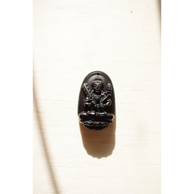 bouddha obsidienne du Mexique pierre protection puissante pendentif pierre naturelle lithothérapie