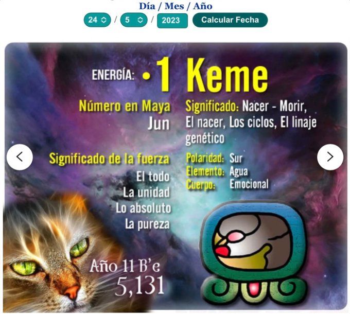 Lecture Énergie Naissance Anniversaire Calendrier Maya, Calendrier Azteque, horoscope