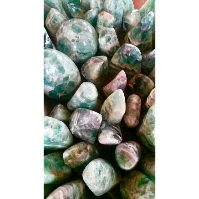 Cristal de fluorita arco iris,fluorita grande pulida verde azul púrpura,piedra curación corazón chak