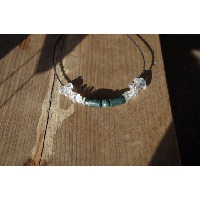 Perles 1cm et Tubes 2cm en jade du Guatemala, jade épinard collier Pearls beads guatemalan Jade 0.4'